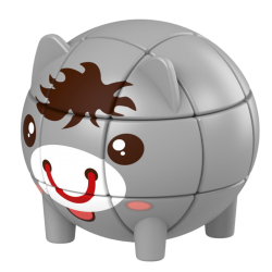 Animal Cube 3x3 Donkey Stickerless Grey → MasterCubeStore