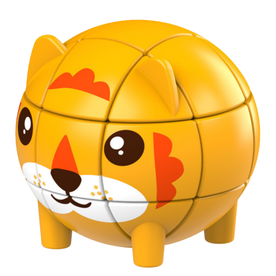 Animal Cube 3x3 Lion Stickerless Orange → MasterCubeStore