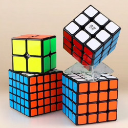 QiYi MoFangGe 4 Magic Cubes Bundle - 2x2, 3x3, 4x4, 5x5 Gift Box