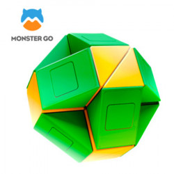 Monster GO Twist Snake Cube 24 Blocks Green/Yellow Monster GO Twist Snake Cube 24 Blocks Green/Yellow